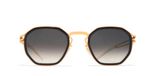 Mykita Lunettes de soleil Gia Unisexe Or Géométrique Noir 49mm