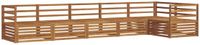 vidaXL Acacia Hout Naturel 6-zits Hoekbank Set Buitenbank Zonder Kussens en Tafel