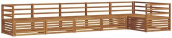 vidaXL Acacia Hout Naturel 6-zits Hoekbank Set Buitenbank Zonder Kussens en Tafel