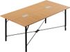 VEVOR Table de réunion, 180 x 90 cm, Rectangulaire, Marron