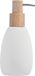 Spirella Zeepdispenser SVEN – Wit en Beige met Houtaccent – 18 x 8,2 cm