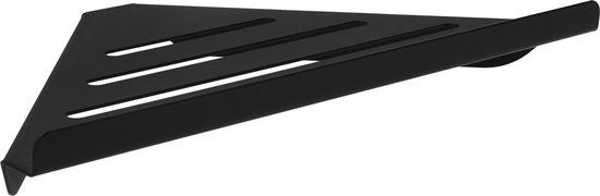 QUVIO Wandplank hoek - Metaal - Zwart - 30,5 cm breed