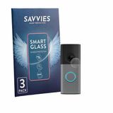 Savvies Ring 3 Stuks Savvies Screenprotector - Geschikt voor Ring Wired Video Doorbell - Beschermfolie Glas Transparant