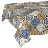 ANRO Tafelkleed Porto tegels Blauw 200x140cm