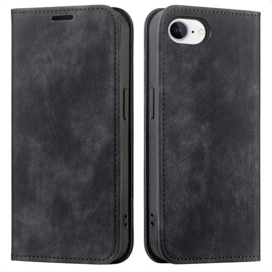 imoshion Slim Bookcase - Zwart - Geschikt voor Apple iPhone SE (2022/2020), 8, 7, 6s, 6