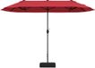 COAST™ Grote parasol met voet - 400 x 200 cm XXL - wijnrood