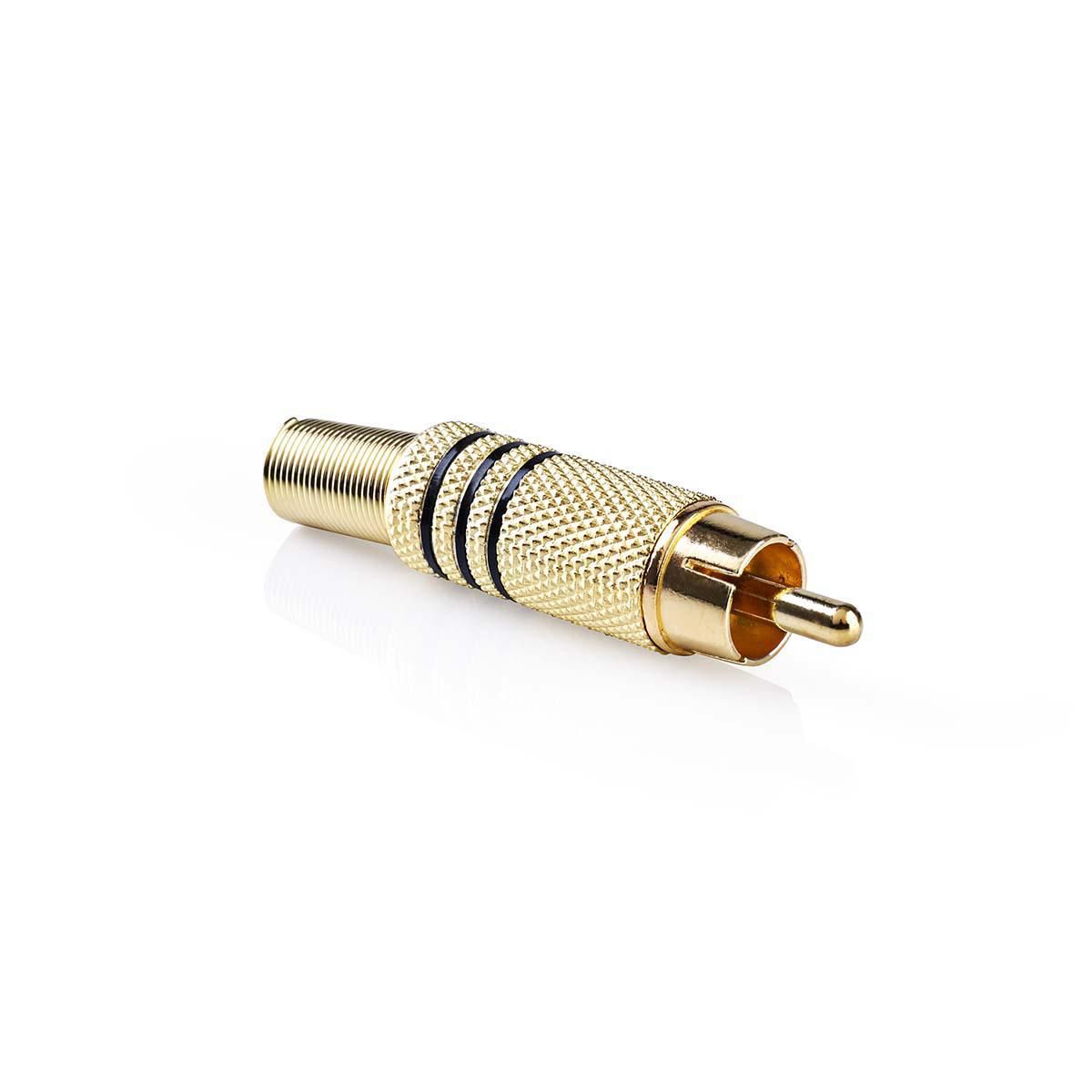 Nedis CAGP24900BK RCA Metal Gold/Black 10 Pieces