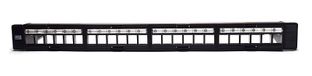 WP WPC-PAN-BUP24 Patch Panel 1U 24 Poorten U/UTP Cat5e/Cat6/Cat6a Zwart