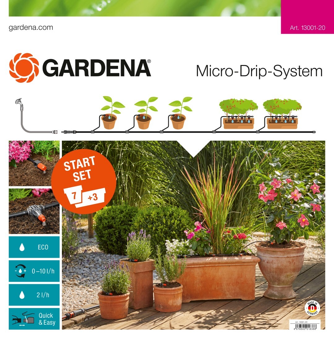 Gardena Micro Drip Start Set M Bloembakken