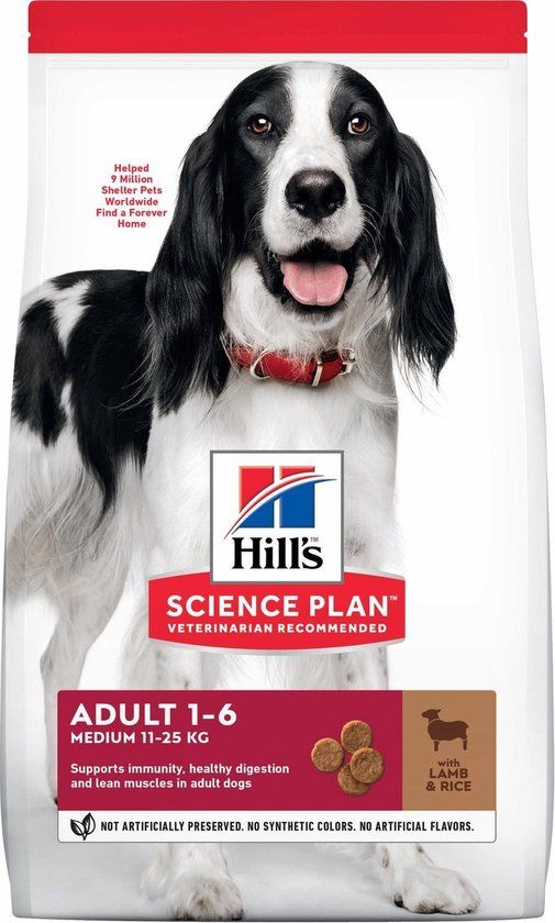 Hill's Canine Adult Medium Lam & Rijst - Hondenvoer - 2.5 kg