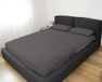 Beddengoedset GEMITEX Beddengoedset voor tweepersoonsbed, rookgrijs, satijnlook, 100% polyester microvezel, 2 lakens, 2 kussenslopen, gemaakt in Italië