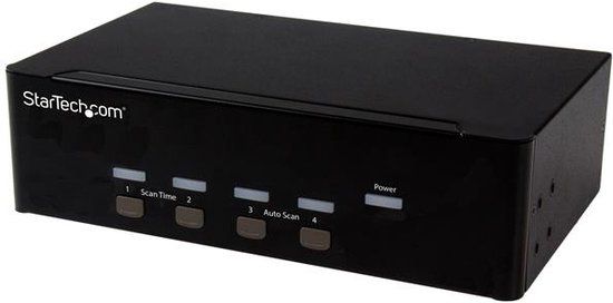 StarTech 4-poorts KVM switch met dubbele VGA - 2 poorts USB 2.0 hub