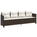 VidaXL Lounge Tuinstoel Gecapitonneerde Zitting Polyrattan Staal Crème Wit