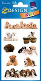 Avery Z-design Kids papieretiketten, 3 vellen, honden foto, multicolor