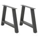 VidaXL Salontafelpoten 2 stuks A-vormig 70x43 cm Metaal Antraciet