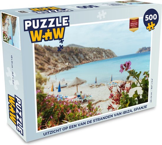 MuchoWow Puzzel Uitzicht op een van de stranden van Ibiza, Spanje - Legpuzzel - Puzzel 500 stukjes