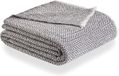 Todocama Katoenen plaid extra zacht vier seizoenen multifunctionele sprei bankdeken sprei banksprei (180x240cm, donkergrijs)