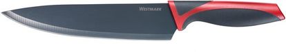 Westmark Koksmes, lemmetlengte 20 cm, breed lemmet, met mesbeschermer, roestvrij staal/kunststof, antraciet/rood