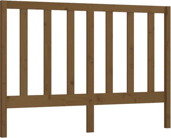 vidaXL Hoofdbord - 156x4x100 cm - Massief Grenenhout - Honingbruin