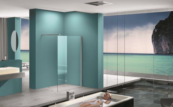 Wiesbaden Inloopdouche met Muurprofiel - 120x200cm - 8mm - Chroom