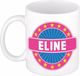 Bellatio Decorations - Eline voornaam - koffiemok - beker - wit/roze - 300 ml
