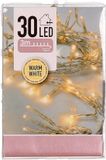 S.I.A. Kerstverlichting - op batterij - warm wit - 30 lampjes