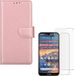 ZT Accessoires Nokia 2.3 Portemonnee Hoesje - Rose Goud - Book Case - Incl. Screenprotector