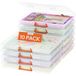 Set de 10 boîtes de rangement, transparent, avec poignée, adapté pour jeux et documents