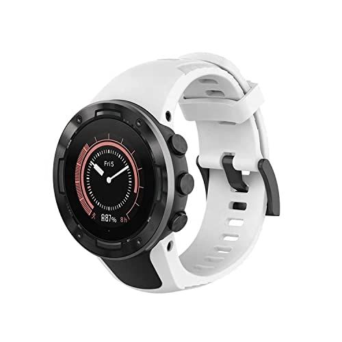 Strap-it siliconen bandje - wit - Geschikt voor Suunto 5 - 8720763435551