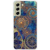 Samsung Galaxy S21 FE Mandala Blue Siliconen hoesje