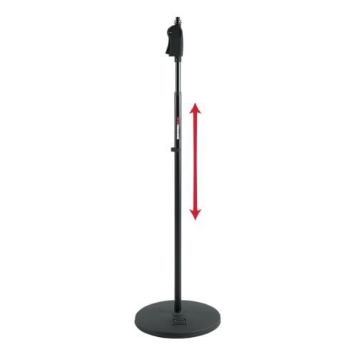Gator Frameworks GFW-MIC-1201 Microfoonstandaard met 30,5 cm verzwaarde voet en luxe zachte greep voor hoogteverstelling