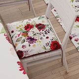 PETTI Artigiani Italiani - Set van 6 4-punts keukenstoelkussens, kussenslopen van microvezel met veters, 100% Made in Italy.