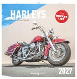 Harleys 2027: Wandkalender 30x30 cm (30x60 cm geöffnet) mit Notizkalendarium, Fotografien von Christian Popkes und Bucket-List