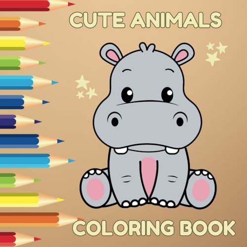 Cute Animals Coloring Book for Toddlers and Kids!