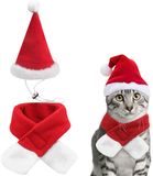 Merkloos / Sans marque Stratify Commerce Kerstmuts en sjaal voor huisdieren, voor katten en kleine honden