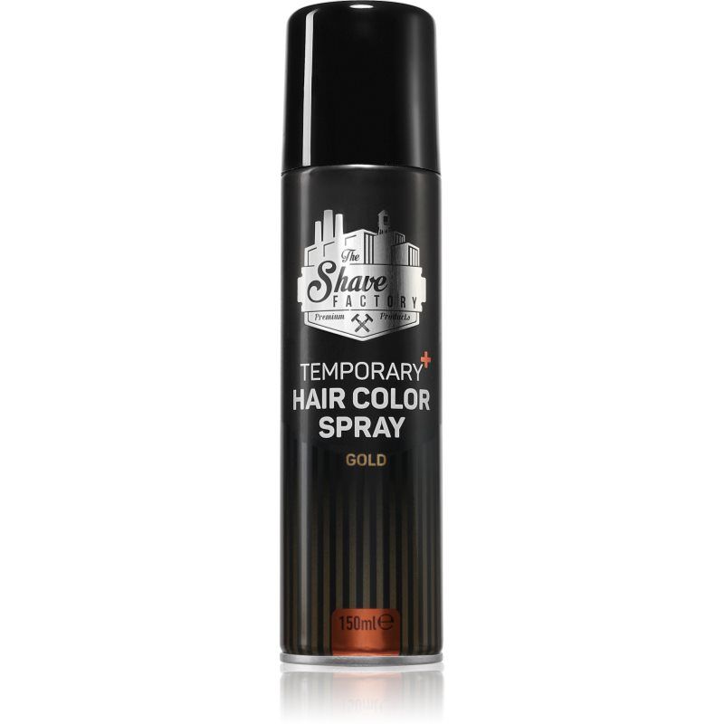 The Shave Factory Tijdelijke haarkleurspray – eenvoudige en onmiddellijke transformatie van gekleurd haar zonder permanente verandering – perfect voor feestjes en cosplay (goud, 150 ml)