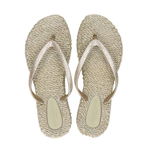 Ilse Jacobsen Cheerful teenslippers goud