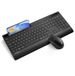 Inateck Toetsenbord muisset draadloos, draadloos toetsenbord QWERTZ in volledige grootte, 2,4 G/2 bluetooth, met polssteun, KI-functie, geruisloos toetsenbord voor Mac, Windows, laptop, pc, smart tv