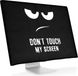 kwmobile Beschermhoes Monitor Wit/Zwart Don't Touch My Screen Design