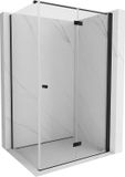 Mexen Mist-F cabine de douche rabattable droite 90 x 75 cm, transparent, noir