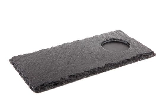 APS Natuursteen plateau - 1 uitsparing - 25x12cm - Set van 2 stuks