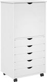 vidaXL Rollende kast 53 x 39 x 103 cm Massief vurenhout Wit