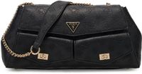 GUESS Blake Convertible Crossbody Flap Black Logo Zwart