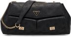 GUESS Blake Convertible Crossbody Flap Black Logo Zwart