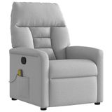 vidaXL Fauteuil de massage Bleu nuage Tissu