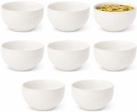 Secret de Gourmet Memphis soepkommen - 8x - D14 cm - wit - keramiek