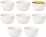 Secret de Gourmet Memphis soepkommen - 8x - D14 cm - wit - keramiek