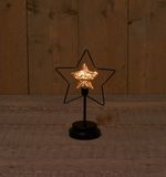 Annas Collection Ster Glas In Metalen Frame 18X9,5X26,5Cm - 3Aa - 6H/18H Timer/On/Off