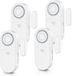Bearware set de 4, 120 dB, alarme de fenêtre, système d'alarme pour portes et fenêtres, prévention des effractions, sirène, 4 modes, capteur magnétique, pas de perçage requis, piles incluses, 4 pièces, blanc