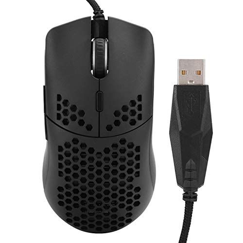 Dilwe HXSJ J900-gatmuis, 6400 DPI bedrade gamingmuizen, 6-toetsen programmeren RGB-verlichting PC universele muis, 6-niveau verstelbare DPI ergonomische muis, pc-accessoire